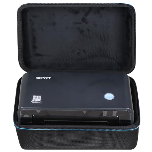 Hard Storage Case For Idprt Bluetooth Thermal 4X6 Label Printer - Travel Case For Jade/Pedoolo/Knaon/Nelkoglobal/Nelko Label Printer(Box For Sale) (Black & Blue, 4X6)