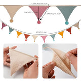 Fabric Bunting Banner, 2 Pack Handmade Neutral String Banner With Felt Ball Each 8.5 Ft 10 Flags Nursery Wall Hanging Wedding Birthday Home Baby Shower Party Decoration Bunting (Pink 2 Pack)