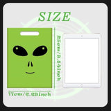 50Pcs Alien Party Favors Bags, Green Alien Theme Slap Plastic Goodie Candy Treat Gift Bags Ufo Outer Stickers Alien Creature Birthday Party Supplies Flying Saucer Ufo Theme Birthday Decorations