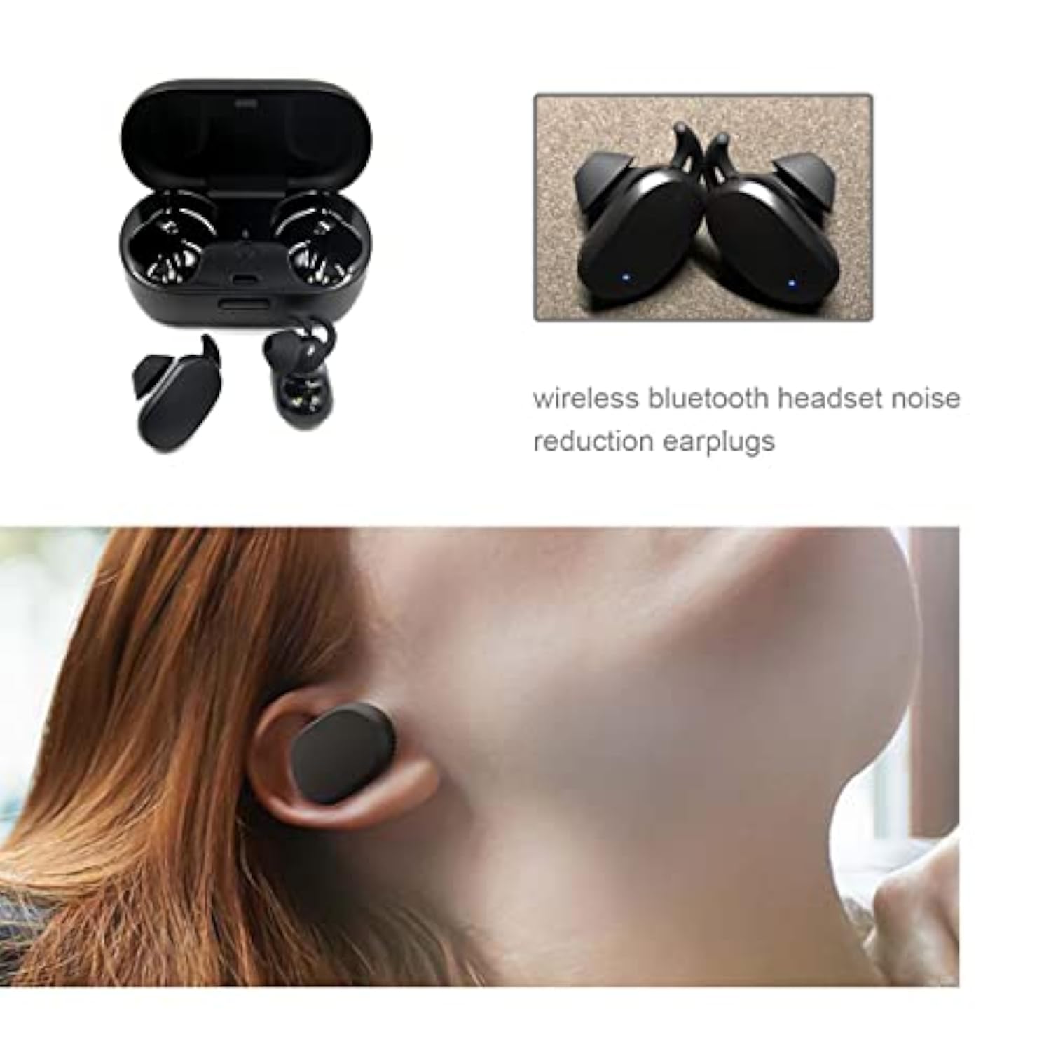 3 Pairs Earbuds Cover Silicone Earhooks Ear Loops In-Ear Earbuds Tips With Wings Compatible With Bo-Se Quietcomfort And Sport Earphones S M L Black