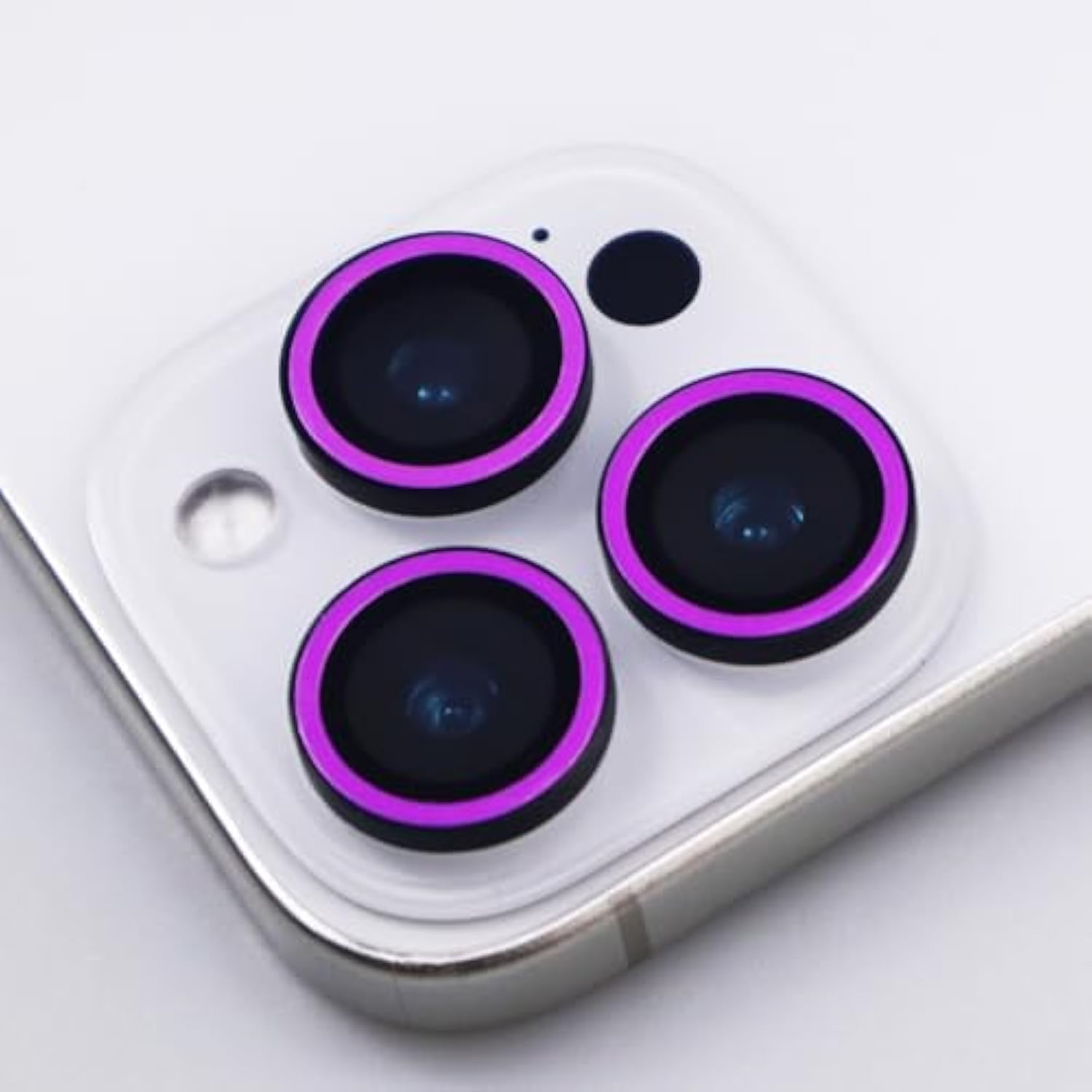For Iphone 16 Pro / 16 Pro Max Camera Lens Protector Tempered Glass Screen Accessories Lens Cover For Iphone 16 Pro/Pro Max (3Pcs) (Purple-?Nonluminous?)