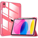 Case For (A16) 11-Inch 2025 And 10Th Generation 10.9 Inch 2022, Clear Back And Tpu Shockproof Frame Cover [Built-In Pencil Holder, Support Auto Sleep/Wake] - Watermelon