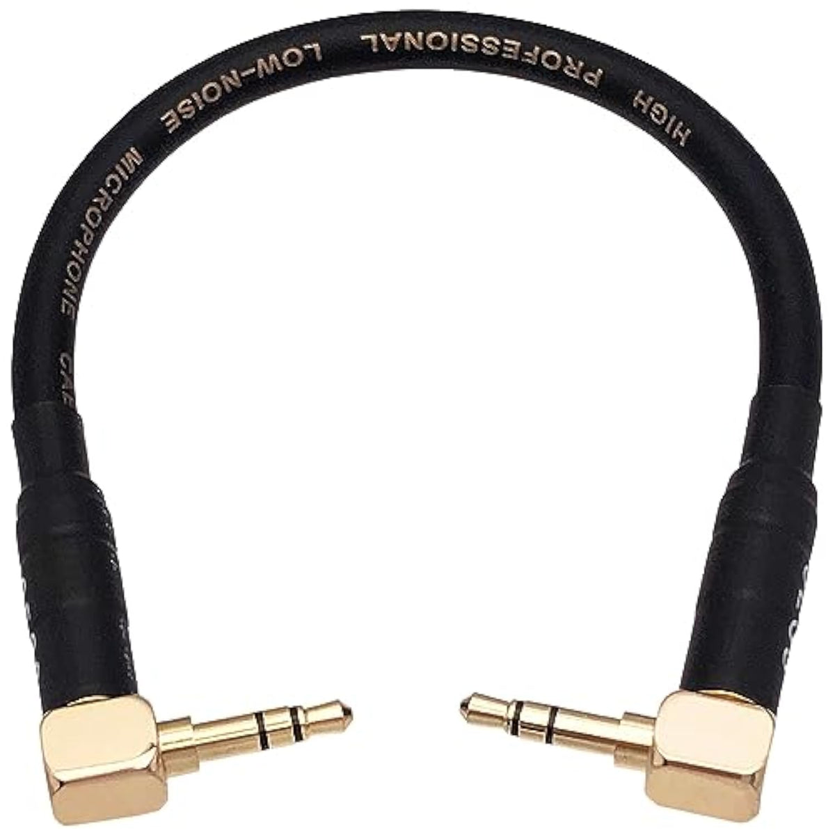 Cess-068 Short Audiophile Audio Cable 3.5Mm Trs Right Angle Male To Male, 6 Inches