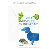 Mini Cat Dog Rabbit Fish Valentines (Wallet-Sized Cards With Tiny Envelopes) For Valentine'S Day (Set Of 24)