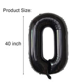 15pcs Happy Birthday Balloons: 40" Number, 16" Letters, Black Foil for 30th Party