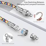 For Iphone Charging Cable 4Ft Cell Phone Lanyards 60W For Iphone Fast Charger Cord Universal Phone Strap Crossbody Charging Cord Multifuctional Phone Charger For Iphone 14 13 12 11 Pro Max Plus