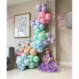 Pastel Balloon Garland Arch Kit Double Stuffed Pearl Macaron Pink Blue Yellow Green Purple Balloons For Baby Shower Wildflower Birthday Wedding Spring Flower Easter Party Decorations