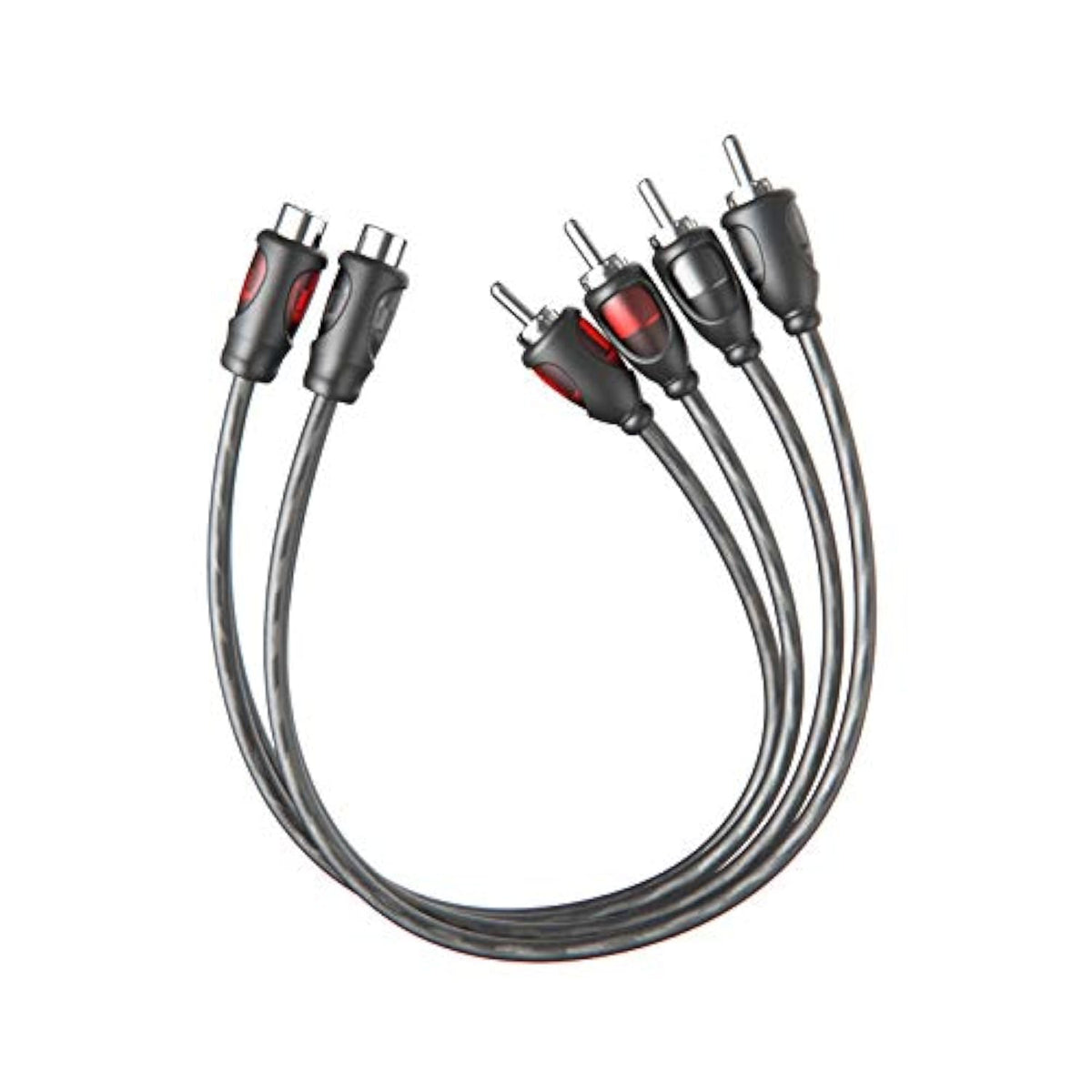 1Ft Rca 1 Female To 2 Male Audio Speaker Y Adapter Splitter Cable (2 Pack)