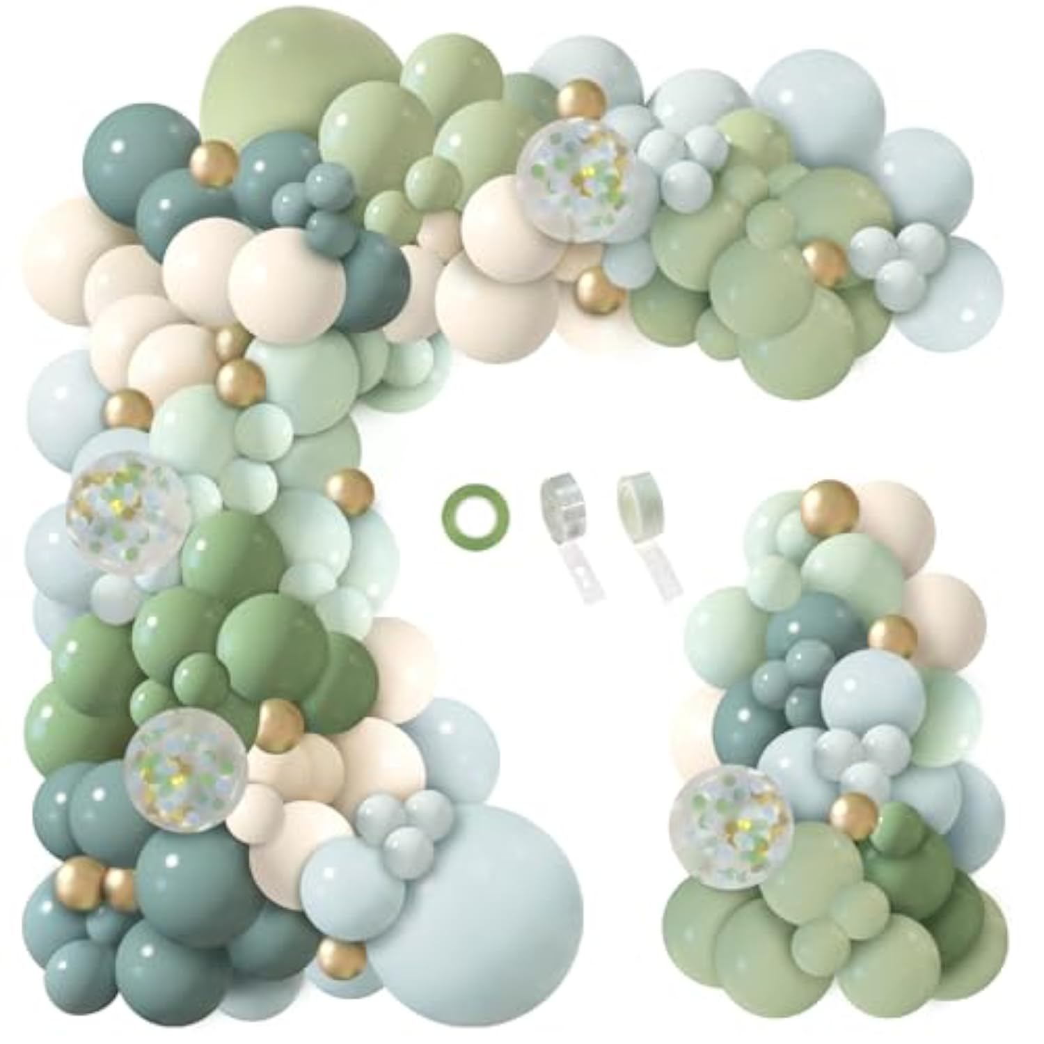 Blue & Green Balloon Garland Kit: Safari Jungle Party Decor