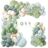 Blue & Green Balloon Garland Kit: Safari Jungle Party Decor