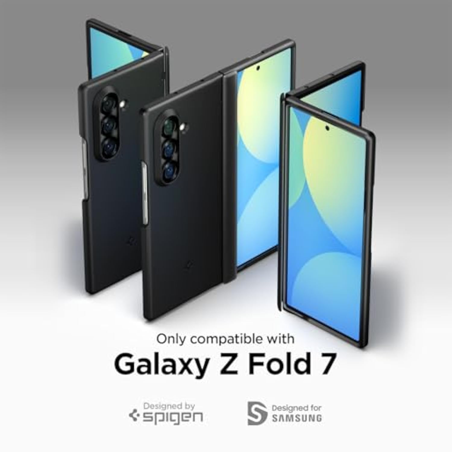 Spigen for Galaxy Z Fold 7 Case, Airfit Pro Magfit [Hinge Protection] [Qi2.1 Certified/Magnet for Galaxy] - Black
