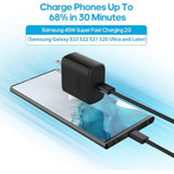 Samsung Usb-C Charger Super Fast Charging 45W Wall Charger & 6.6Ft Cable For Samsung Galaxy S25 Ultra/S25/S25+/S24+/S24 Ultra/S24/S24+/S23 Ultra/S22 Ultra/S21 Ultra
