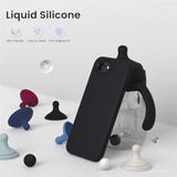 Compatible With 16E Case 6.1"(2025), Liquid Silicone 3 Layers Full Covered Soft Gel Rubber Phone Case,Shockproof Protective Cover With Anti-Scratch Microfiber Lining-Black