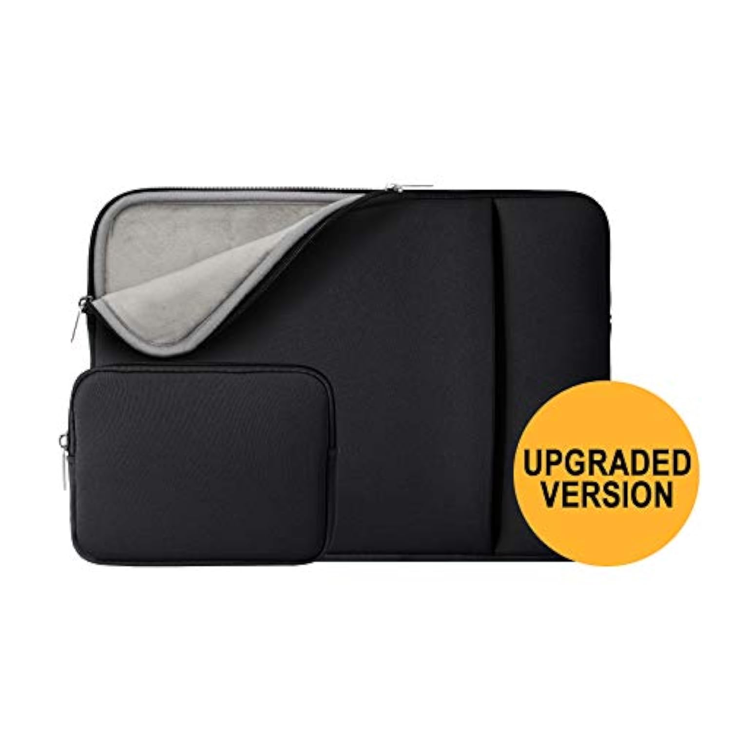 Rainyear 16 Inch Laptop Sleeve Soft Case With Front Pocket & Accessories Pouch,Specially Compatible With 16" Macbook M1 M2 M3 M4 A2141 A2485 A2780 A2991 A3403 A3186 (Black,Upgraded Version)