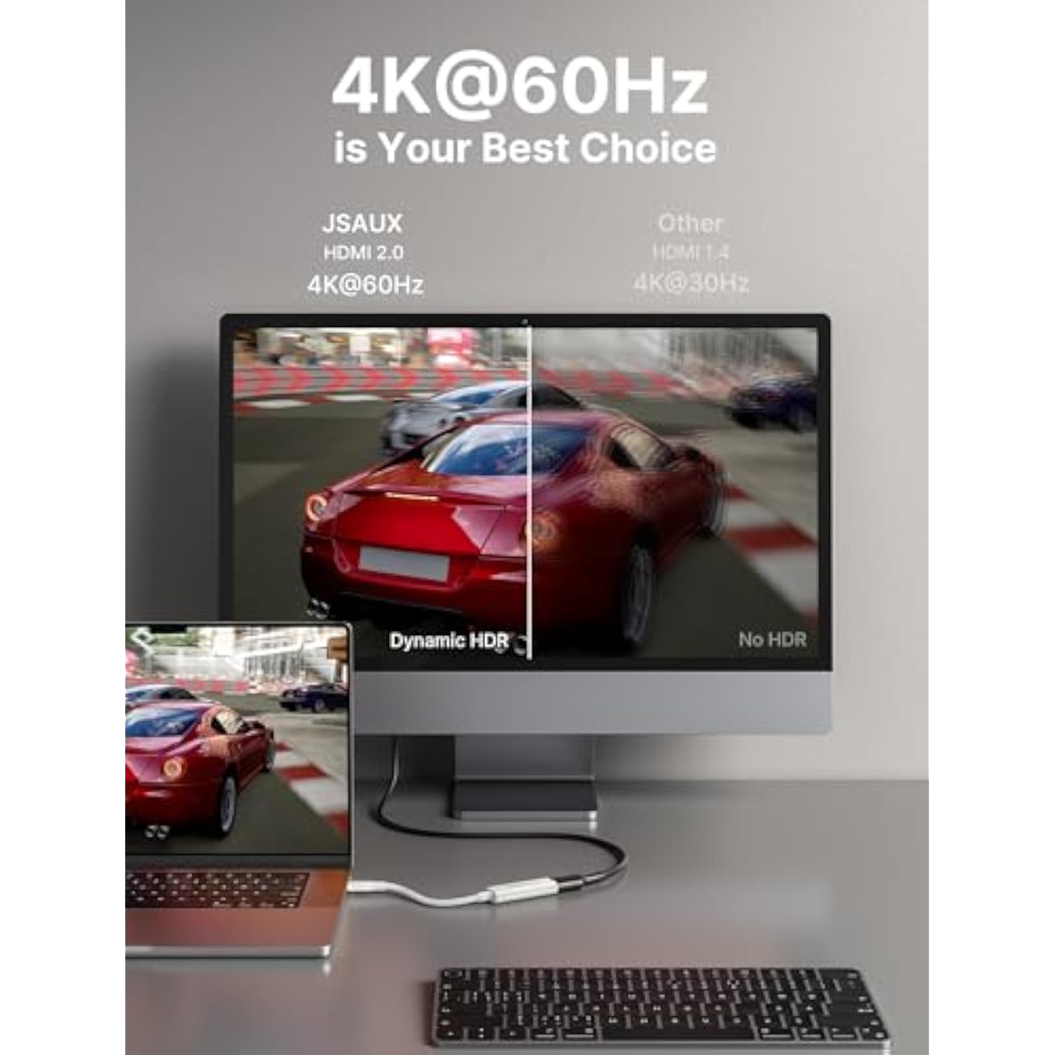 Usb-C To Hdmi Adapter 4K@60Hz, Thunderbolt 3/4 To Hdmi Adapter, Hdmi To Usb-C