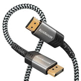 Displayport To Hdmi Cable - (15 Ft, Dp To Hdmi Cord, 4K 60Hz, Hdr, Hdcp 1.4/2.