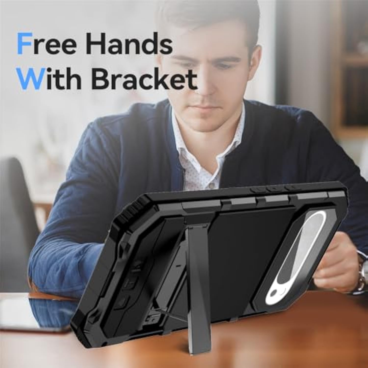 For Google Pixel 9 Pro Xl Case Metal Heavy Duty Phone Case Para Built-In Screen Protection Full Body Protective Dust Proof Military - Grade Rugged (6.8 '' Black)