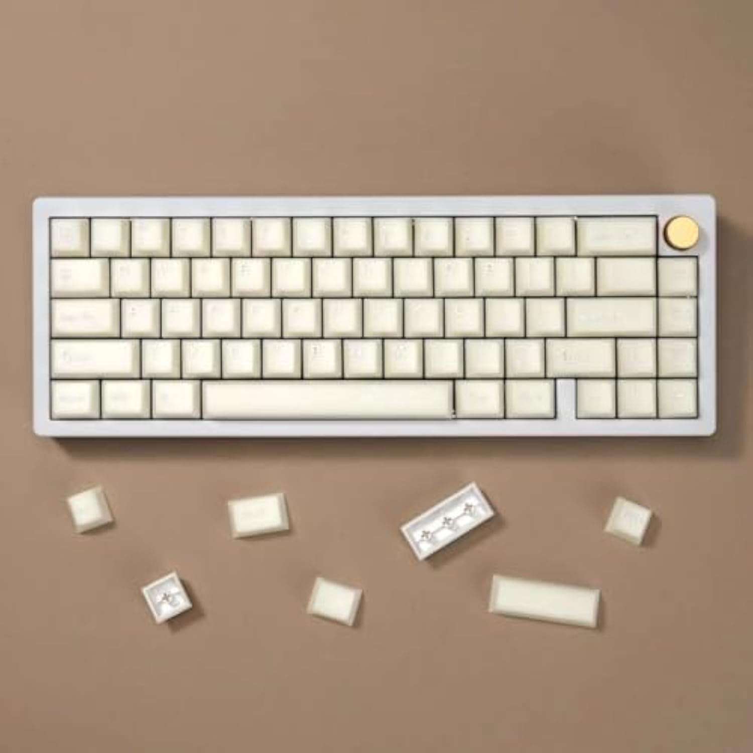 114 Keys Milk White Keycaps Pbt Doubleshot Cherry Profile Keycap Set Fit For 6