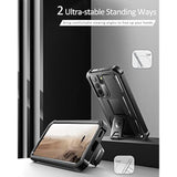 For Samsung Galaxy S22 Case, [Built In Screen Protector And Kickstand] Heavy Duty Military Grade Protection Shockproof Protective Cover For Samsung Galaxy S22 5G,Black