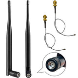 Rp-Sma Dual Band Wifi Antenna 6Dbi 2.4Ghz 5.8Ghz, 6Dbi Antenna For Wireless Ip Camera, Vehicles, Wifi Routers, Drones