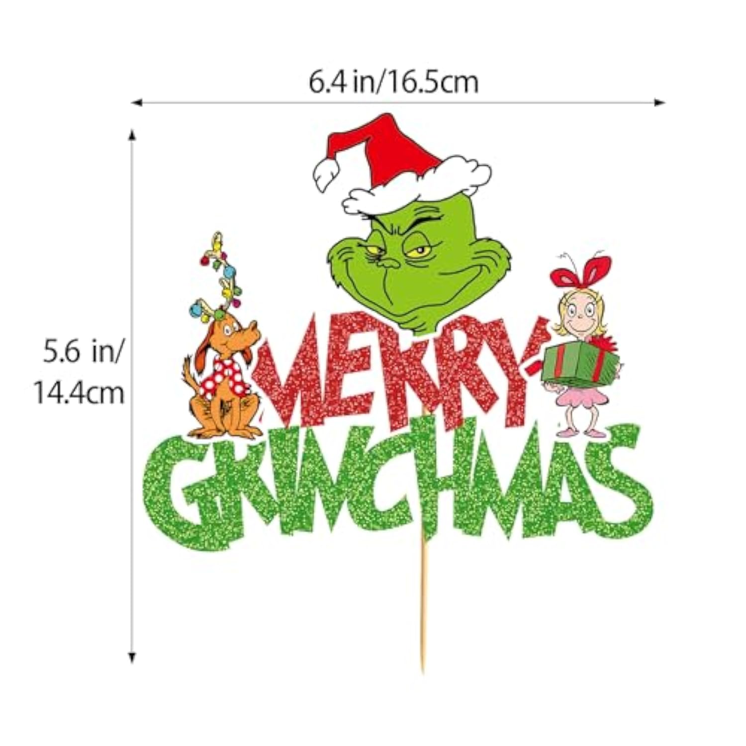 Merry Christmas Cake Topper Christmas Birthday Decorations Whoville Decorations Party Supplies