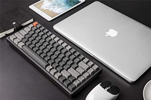 K2 Wireless Mechanical Keyboard, 75% Layout 84 Key Bluetooth/Usb-C Wired Compact Rgb Backlit Anti Ghosting/N-Key Rollover, Gateron G Pro Brown Switch Aluminum Frame For Mac Windows, Version 2