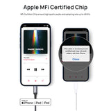 Lightning To 3.5Mm Audio Cord 6Ft, [Apple Mfi Certified] Aux Cable Compatible With Iphone 14/14 Pro/13/13 Pro Max/12/12 Mini/12 Pro/12 Pro Max/11 Pro/11 Pro Max/X/Xr/Xs Max/Car Stereo-Grey