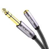 Topseries Long 6.35Mm (1/4 Inch) To 3.5Mm (1/8 Inch) Headphone Jack Adapter -8Ft (2.4M) 1/8 Female To 1/4 Male Extension Cable 3.5 To 6.35 For Mixer Guitar Piano Amplifier Speaker And More