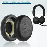 Ear Pads Replacement For Jabra Evolve2 65 (65Ms 65Uc Usb)/Evolve2 40 (40Uc 40Ms Usb)/Elite 45H On-Ear Wireless Headset, Headphone Ear Pads Cushions With Softer Protein Leather