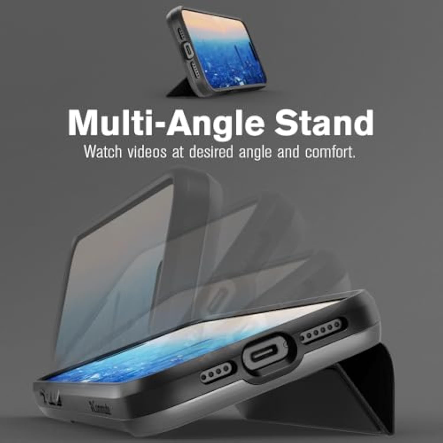 VENA vCommute for iPhone 16 Plus Wallet Case, [Military Grade Drop Protection] Flip Leather Cover Slot Card Holder with Kickstand - Black