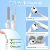 For Airpods 4 Case, Flower Engraved Cases For Apple Airpods 4Th Generation 2024, Soft Silicone Cover For Women Girly With 3-In-1 Cleaning Kit & Keychain, Anti-Scratch, Shockproof