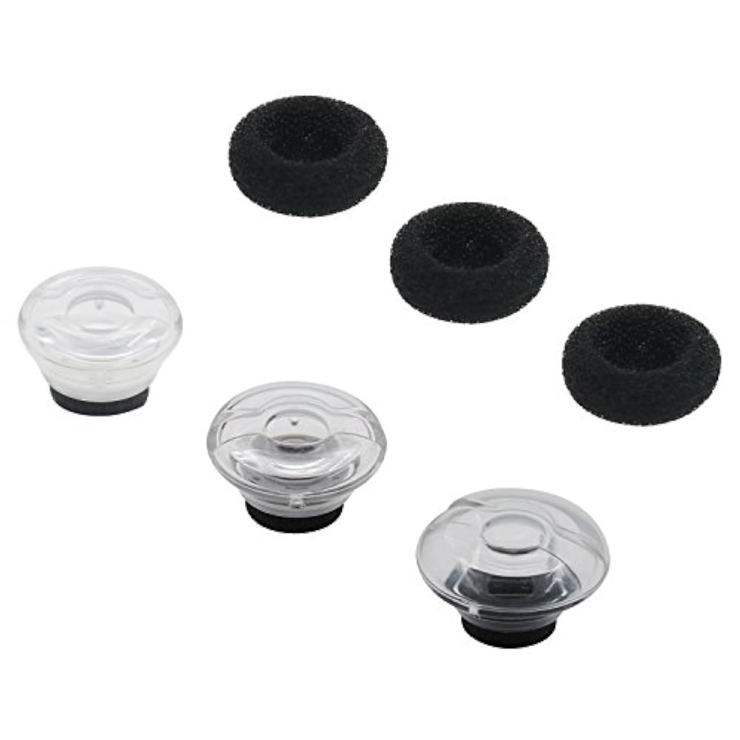 Gel Eartips For Legend Voyager Pro Voyager 5200 Headset, S/M/L 3 Pcs Soft Gel Ear Tips & 3 Pcs Foam Cover Tips, Fit For Voyager Legend 5200 Pro (Black/Sml)