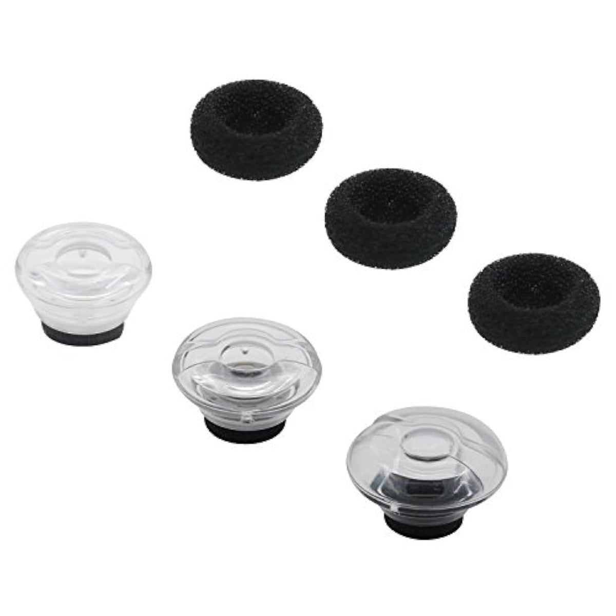 Gel Eartips For Legend Voyager Pro Voyager 5200 Headset, S/M/L 3 Pcs Soft Gel Ear Tips & 3 Pcs Foam Cover Tips, Fit For Voyager Legend 5200 Pro (Black/Sml)