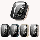 [4-Pack] Screen Protector Case With Tempered Glass Compitible With Amazfit Bip 6 Smart Watch, Hard Pc Case Screen Protector Cover Bumper Accessories For Women Men