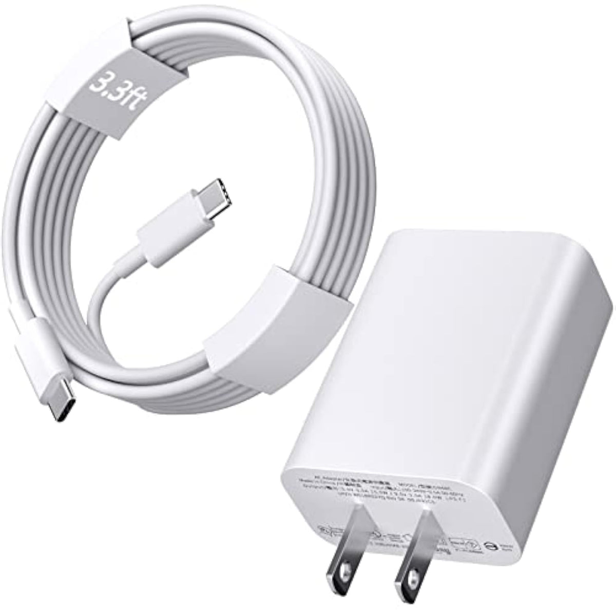 Usb C Wall Charger For Iphone 17 Pro Pixel 10 9, 18W Plug-In Charging Block 3.3Ft Usb C Cable Power Delivery 9V 2A Charge Adapter Pd Type C Wall Charger Block For Samsung S25 Iphone 16E Ipad