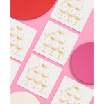 Gold Foil Cheers Napkins | 3-Ply, 50 Pcs | Bachelorette Party Champagne Coupe Decorations, Birthday Party Decor, Nye Cocktail Supplies, Celebratory Tableware
