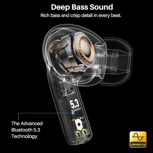 T20 Wireless Earbuds Bluetooth Headphones 48.5 Hrs Playtime with LED Digital Display, IPX8 Waterproof, Dual Mic Call Noise Cancelling 10mm Broad