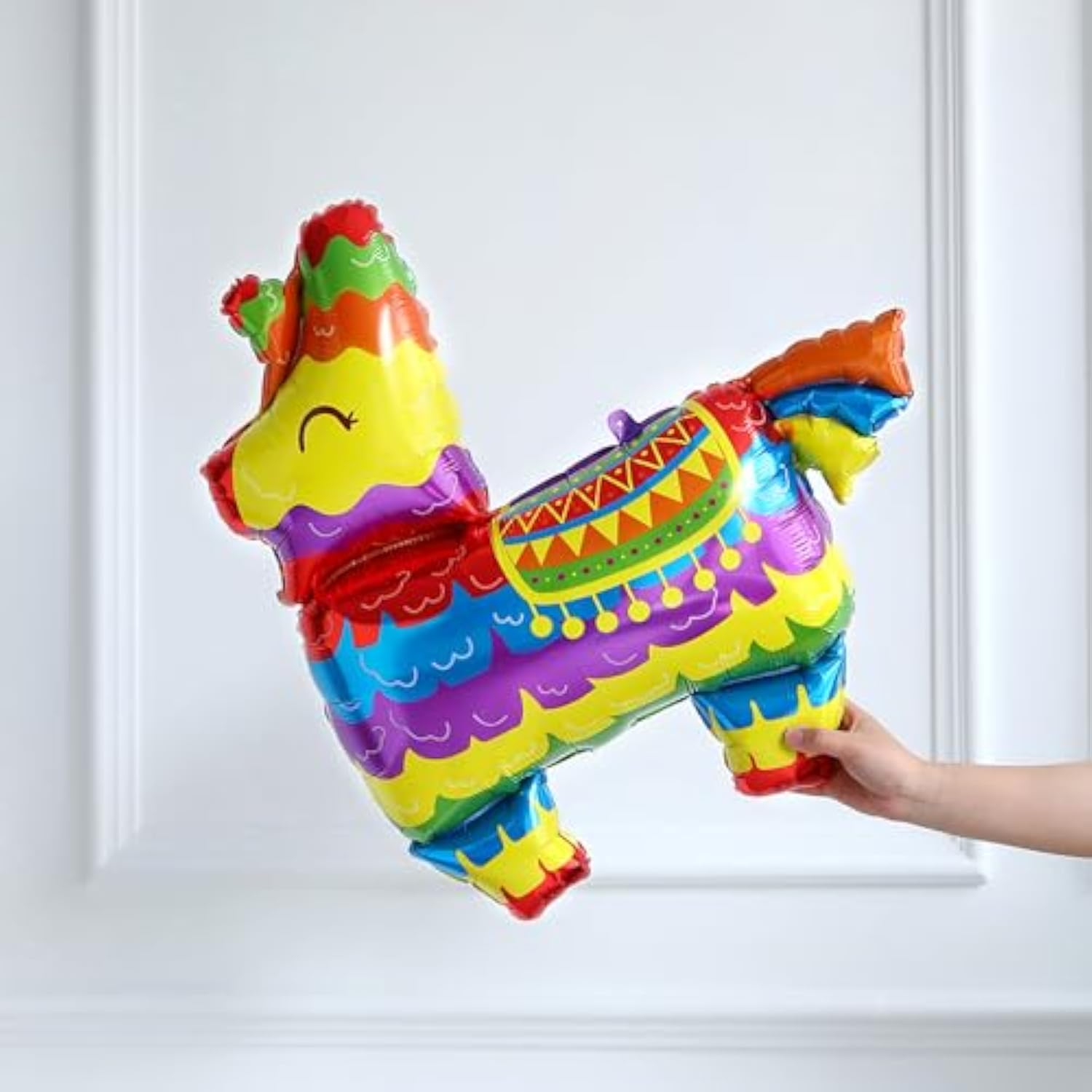 8Pcs Mexican Fiesta Balloons, Taco, Llama, Cactus, Sombrero Mylar for Party Decor