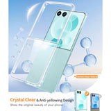 For Samsung-Galaxy Z-Flip-7 Clear Case: Military Grade Drop Protection Anti Yellowing Cell Phone Cover - Rugged Shockproof Protective Bumper Transparent Phonecase