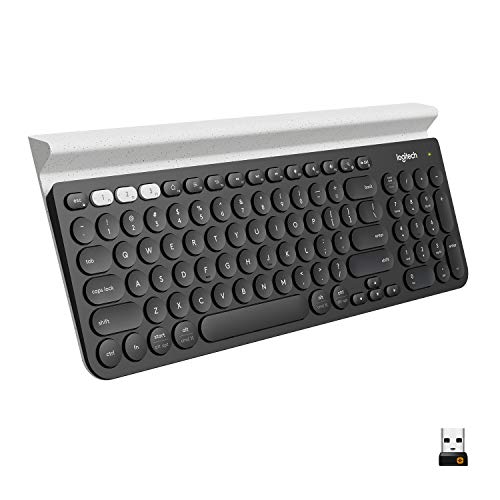 K780 Multi-Device Wireless Keyboard For Computer, Phone And Tablet Flow Cross-Computer Control Compatible - Speckles, White
