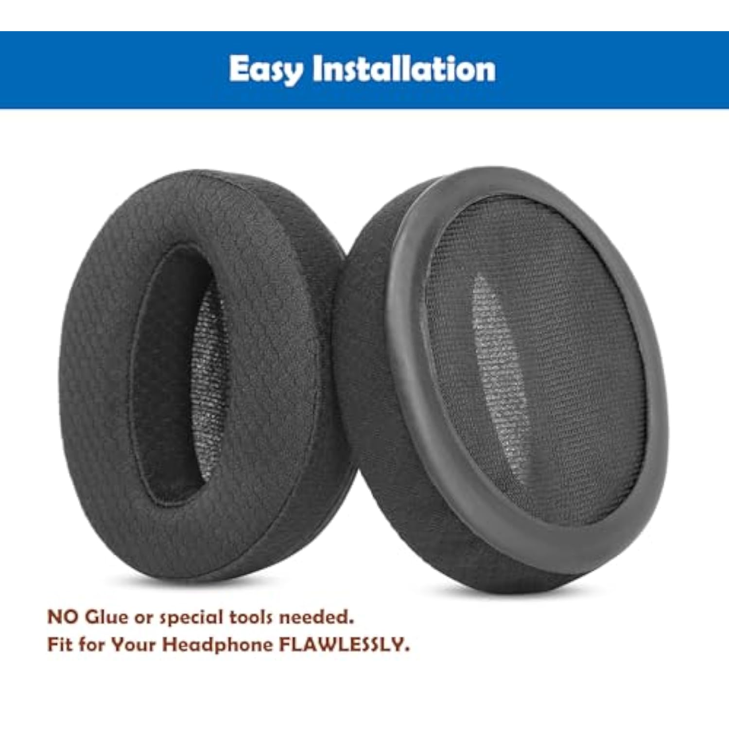 Breathable&Durable Replacement Earpads Cushion Compatible With Ausdom M06 M 06 Headphone Ear Pads With Mesh Fabric And Memory Foam