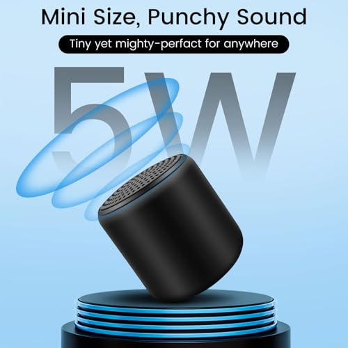 Mini Bluetooth Speaker Small Portable Tiny Bluetooth Speakers Wireless with TWS Stereo, 5W HD Sound, Bluetooths 5.3, 8H Playtime Ideal Travel Speaker