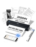 Mt610 Pro Portable Thermal Printer, 300Dpi Hd Mobile-Travel-Printers, Inkless-Wireless-Small-Printer For Home Use, Office, Vehicles, Bluetooth Printers Supports 8.5" X 11" Us Letter&A4&A5, Black