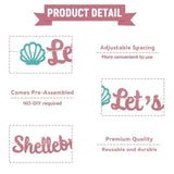 Let'S Shellebrate Banner - Seashell Bridal Shower Bachelorette Party Decor, Mermaid Baby Shower Birthday Party Decorations Rose Gold