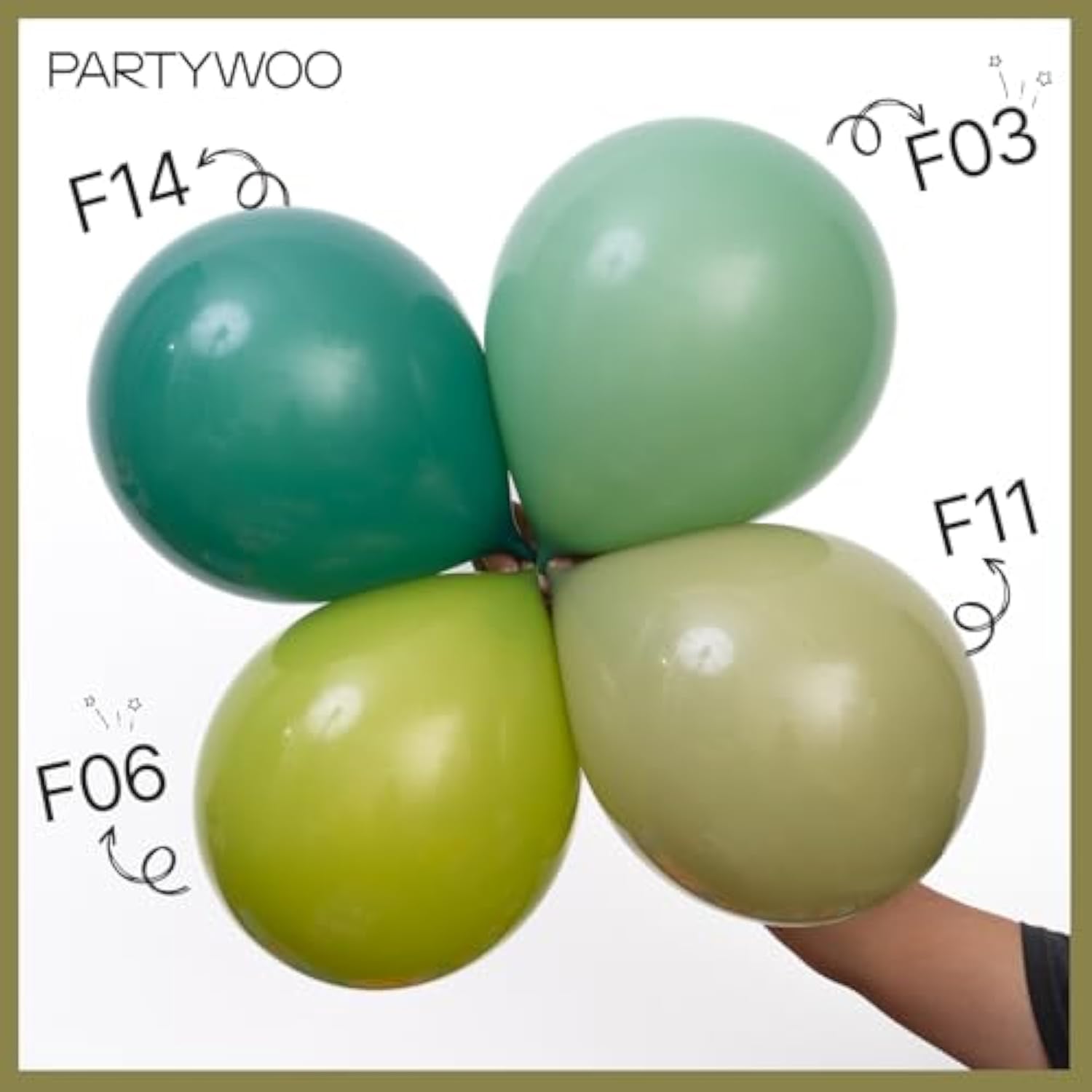 Sage Green Balloon Garland Kit: 100 Matte Boho Party Balloons