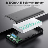 Portable Charger 36800Mah,4 Outputs Power Bank, Dual Input 5V/3A External Battery Pack,Usb-C In&Out High-Speed Charging Backup Charger Compatible With Iphone 16/15/14/13,Samsung S23 Android Phone Etc