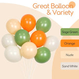 141pcs Little Cutie Balloon Arch Kit with Orange White and Green for Baby Shower
