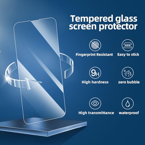 [3 Pack] Designed for iPhone 16e Screen Protector Tempered Glass,Case Friendly Ultra Resistant