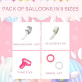 151Pcs Easter Balloon Arch Kit, Pastel Bunny Balloon Garland Easter Decorations For Party Birthday