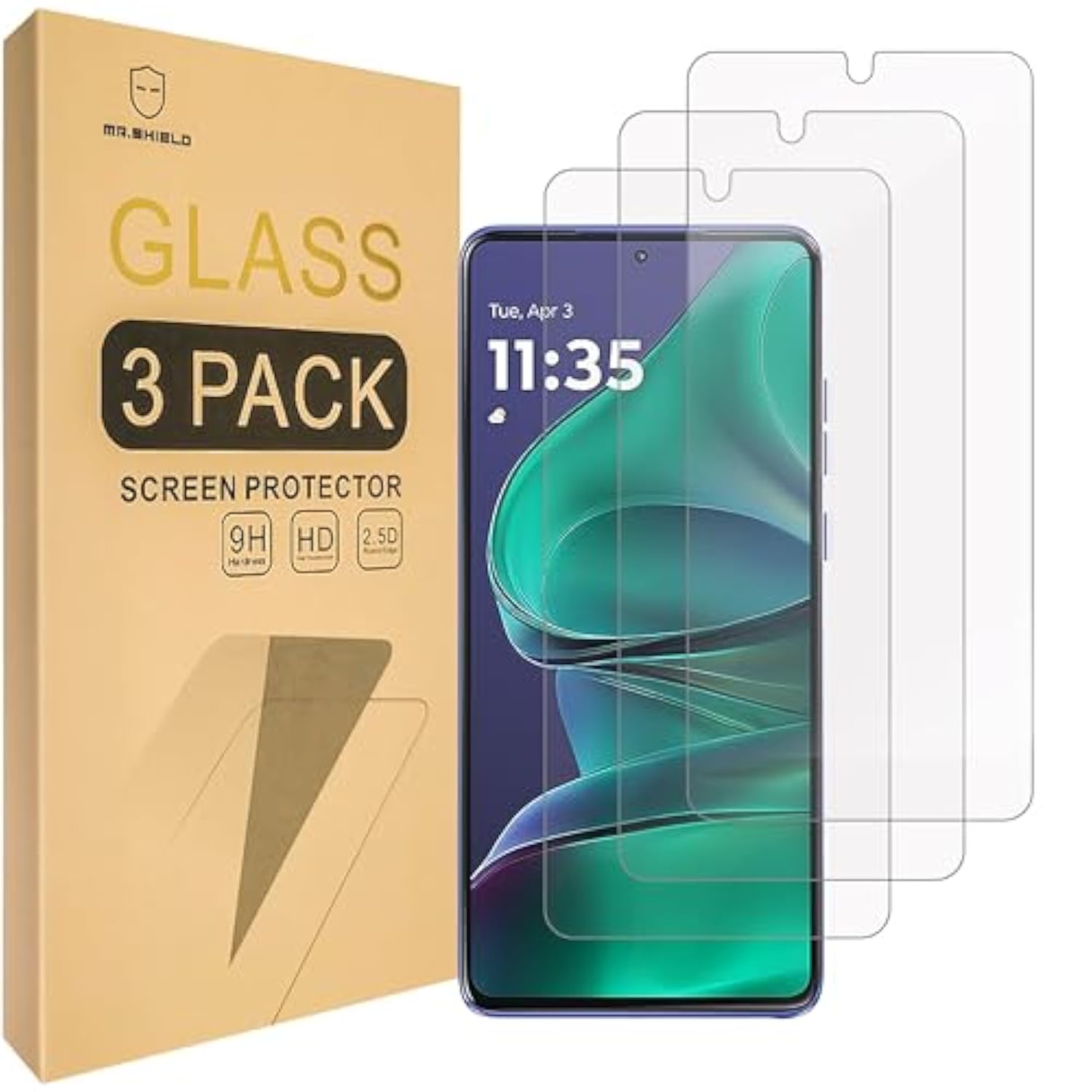 Screen Protector Compatible With Motorola Moto G Stylus 5G (2025) [Not For 2024 Model] [Tempered Glass] [3-Pack] [Japan Glass With 9H Hardness]